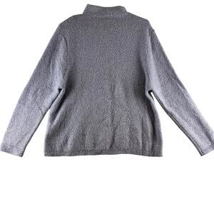 Vintage CWS Boucle Sweater Long Sleeve Mock Neck Women's Large Lavender Purple
